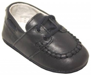 Mocassin Cow Leather w/ Lace-Dark Navy